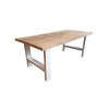 Wood4you - Eettafel Seattle Eikenhout - Wit - 220/90 cm - 220/90 cm - Eettafels