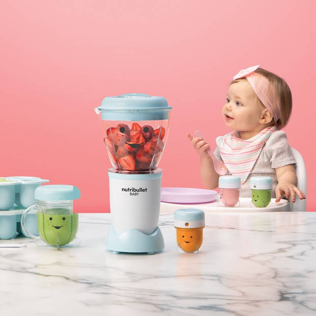 Nutribullet Baby - Blender voor babyvoeding bereiding - Incl. Handige Bewaarbakjes & Bekers