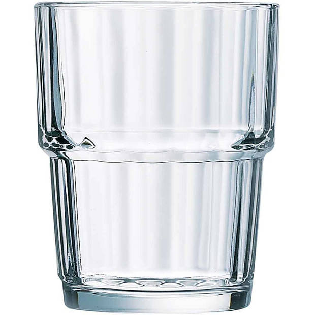 18x Drinkglazen/waterglazen transparant 200 ml Norvege - Drinkglazen