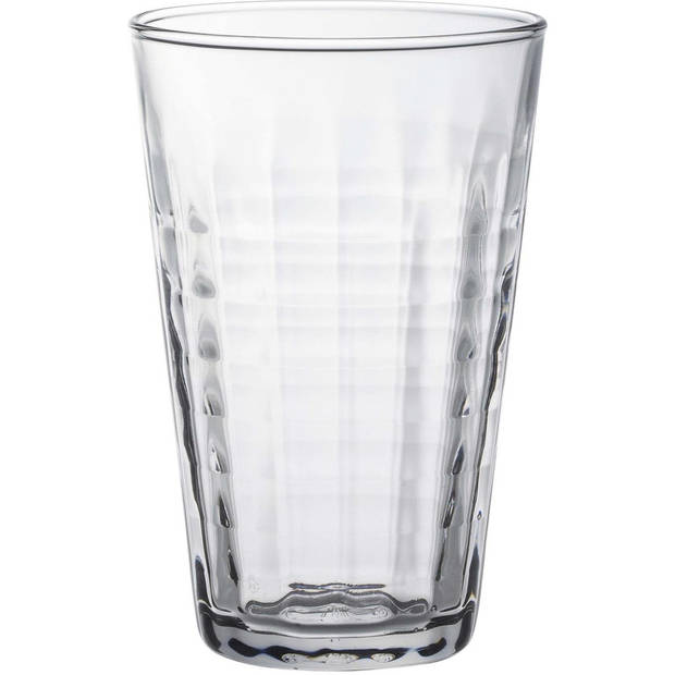 6x Drinkglazen/waterglazen transparant Prisme 330 ml - Longdrinkglazen