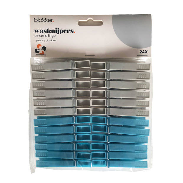 Blokker plastic wasknijpers - 24 stuks