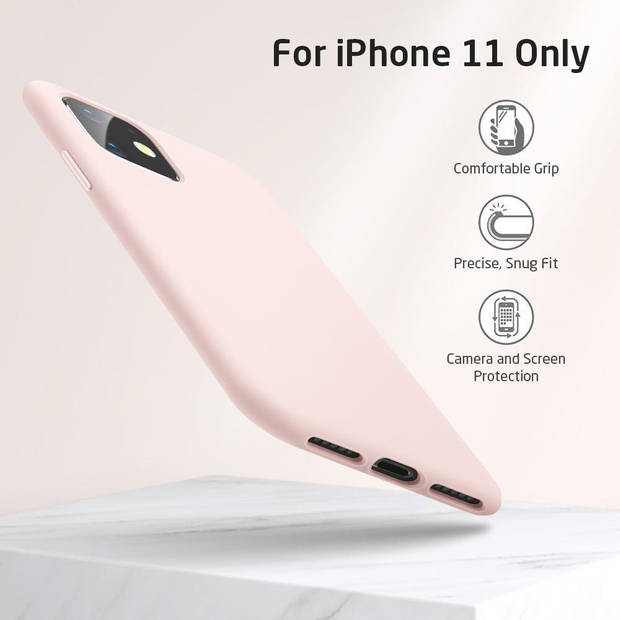 ESR - telefoonhoesje - Apple iPhone 11 - Yippee siliconen - Roze