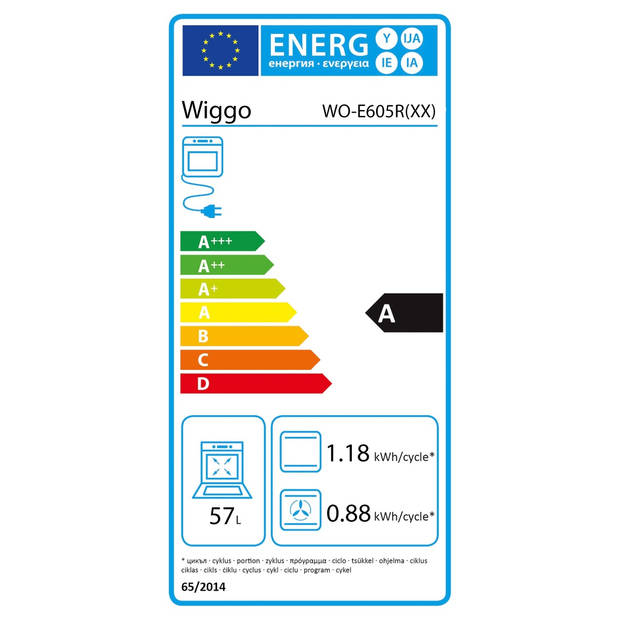 Wiggo WO-E605R(XX) Serie 5 - Gasfornuis - Rvs