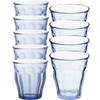Drinkglazen/waterglazen blauw Picardie set 250/310 ml 24-delig - Drinkglazen