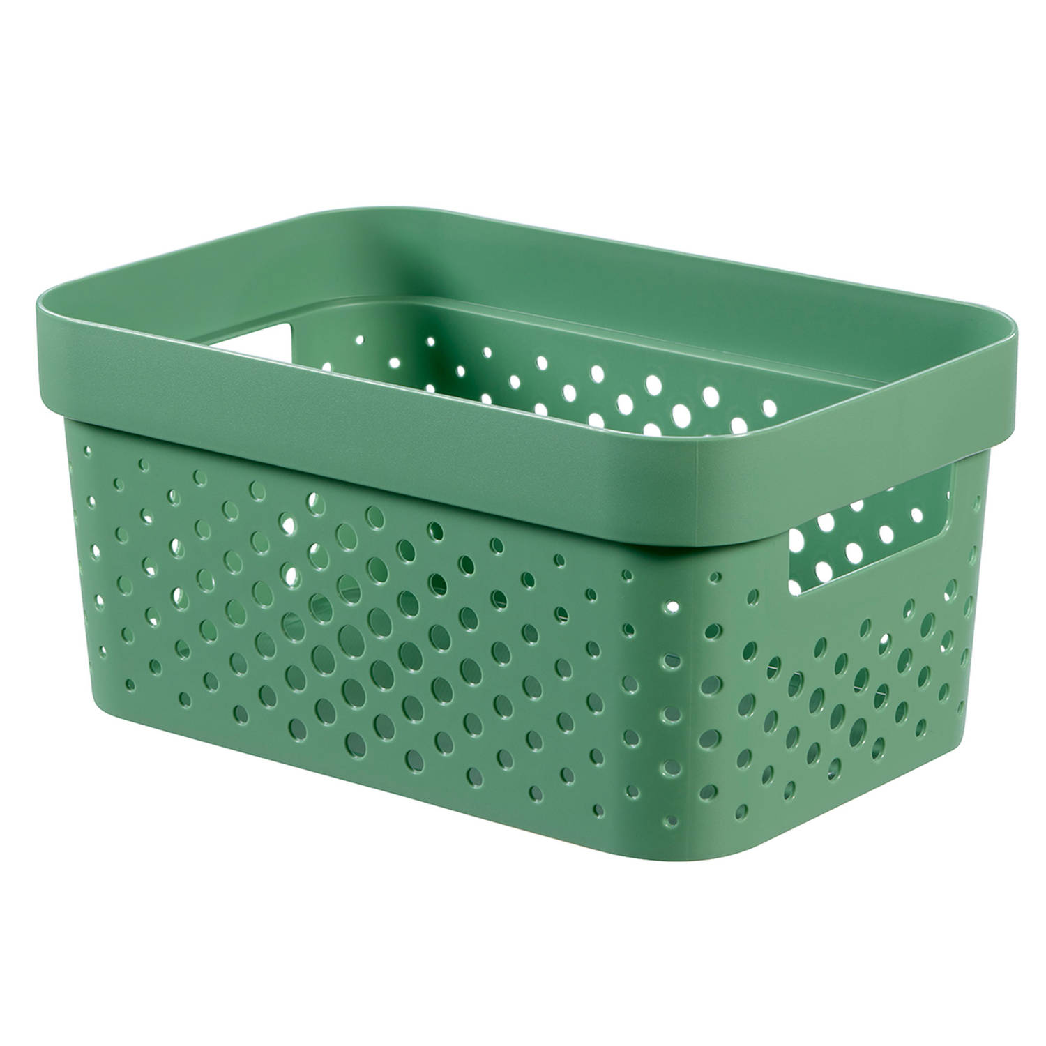 Curver Infinity Opbergbox dots 4,5L - 100% recycled z.groen