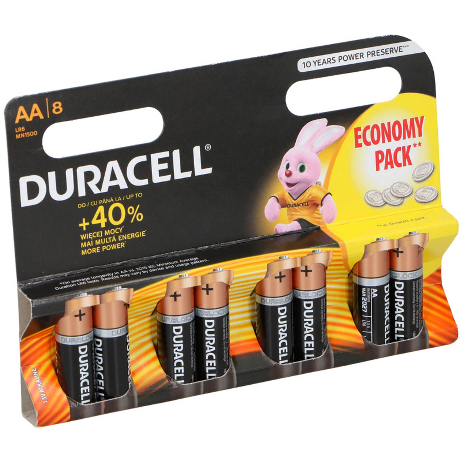 8x Duracell Aa Batterijen 1,5 Volt Alkaline Batterijen-Accu