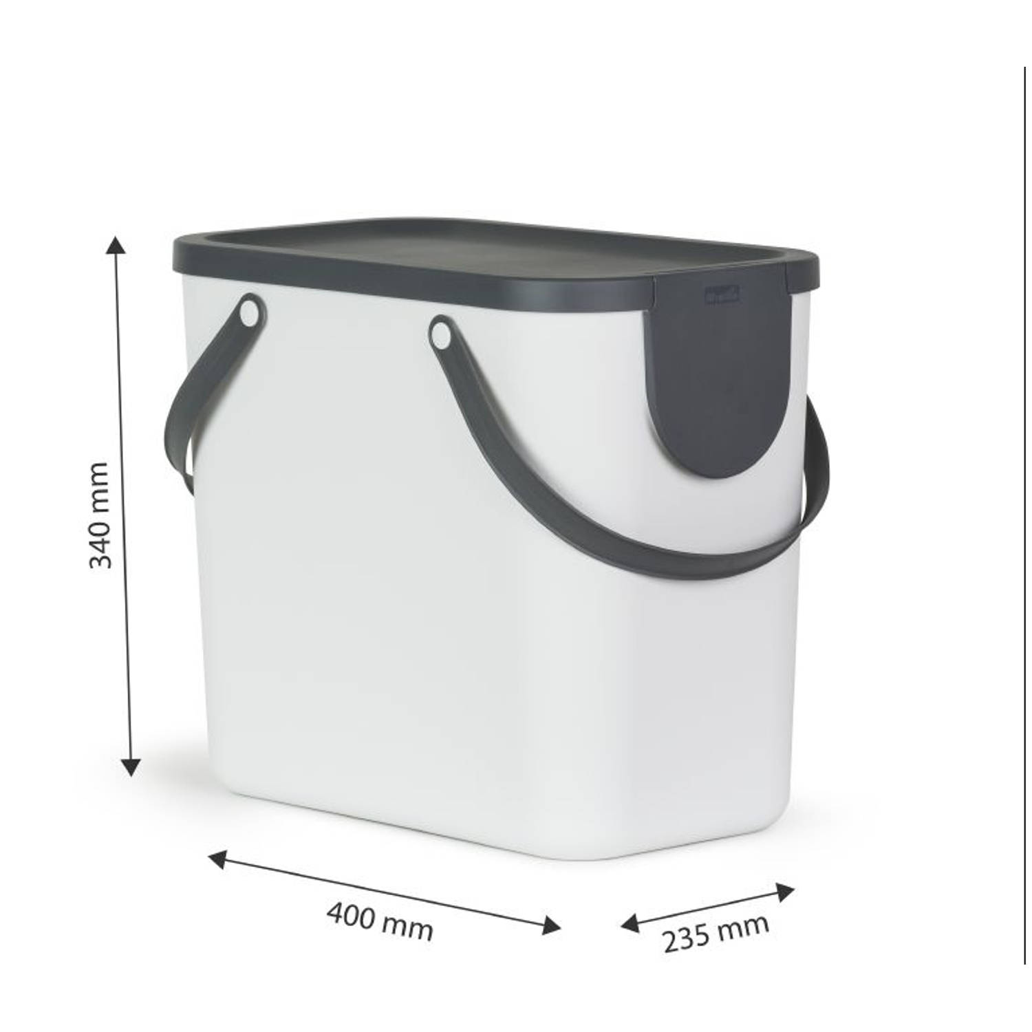 geleider Gevoelig voor fort Rotho Albula afvalbak - 25 liter - wit | Blokker