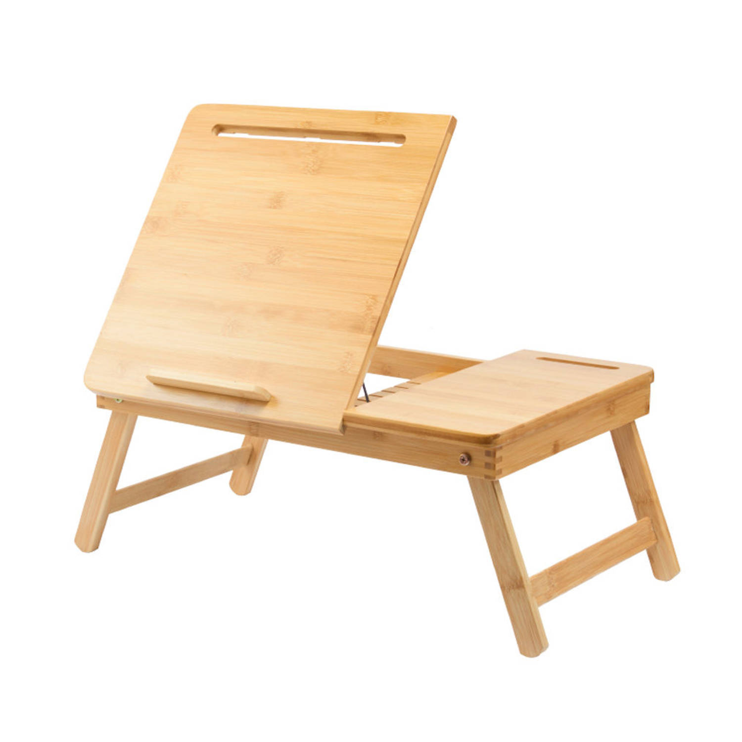 Laptoptafel voor op Bank of bed van bamboe hout Met Telefoon &