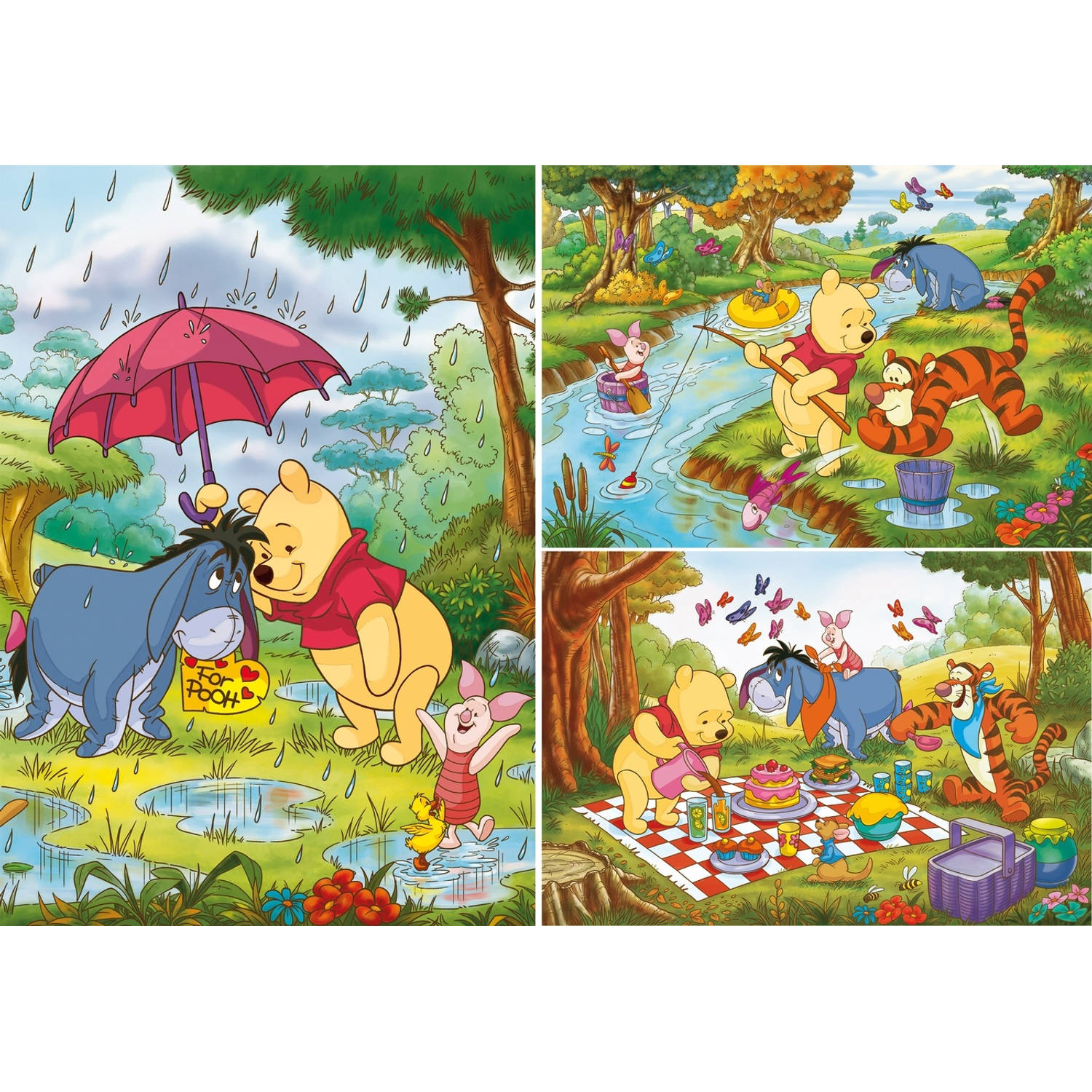 legpuzzel Winnie the Pooh 48 stukjes 3 stuks | Blokker