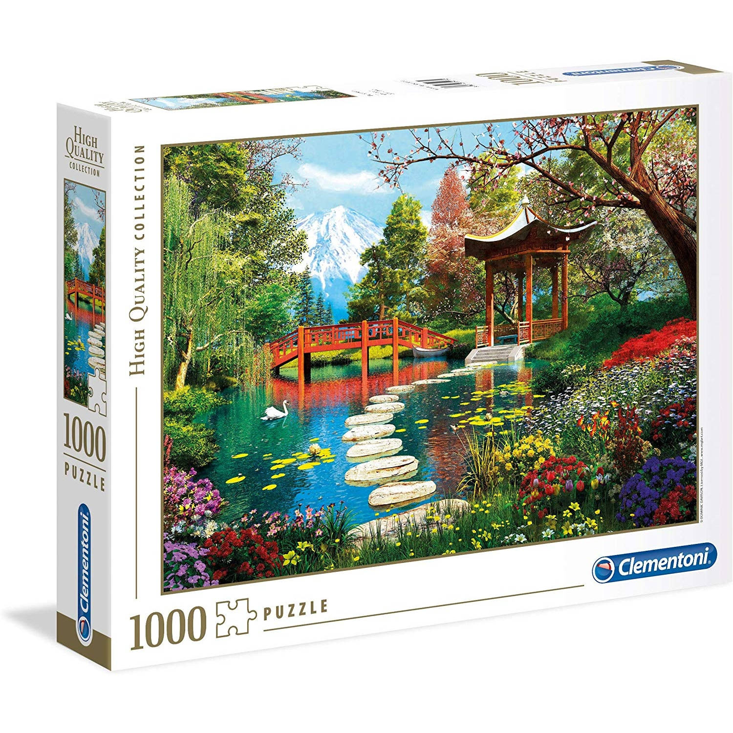 Puzzel 1000 Stukjes Volwassenen - Legpuzzel - Clementoni Puzzel - Japanse tuin met Fuji berg uitzicht 69x50 cm - Puzzel 1000 Stukjes