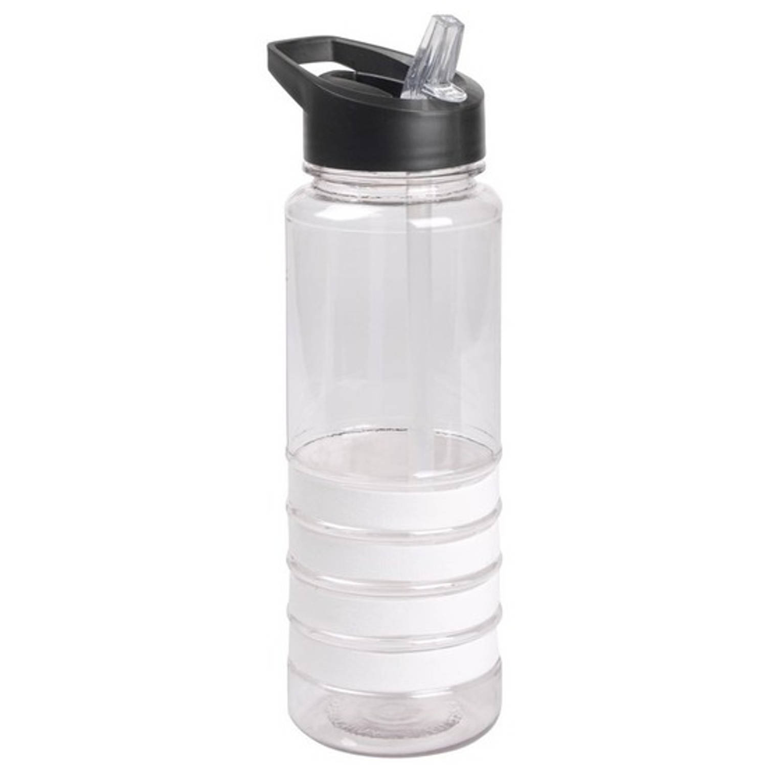 Uitsluiting bungeejumpen overzien Transparant/wit drinkfles/waterfles 750 ml - Drinkflessen | Blokker
