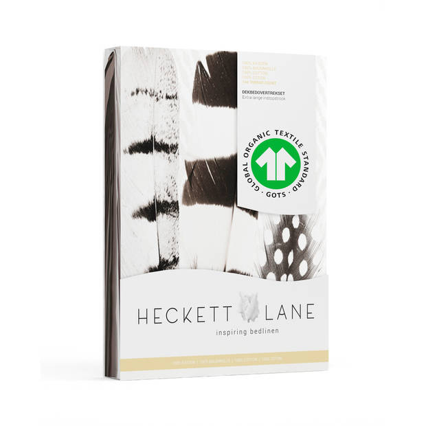 Heckett & Lane Heckett & Lane Damon dekbedovertrek - Lits-jumeaux (260x200/220 cm + 2 slopen) - Katoen - Wind Grey