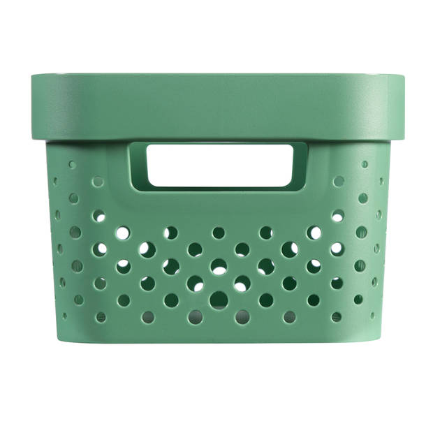 Curver Infinity Dots Opbergbox - 4,5L - Groen - 100% Recycled