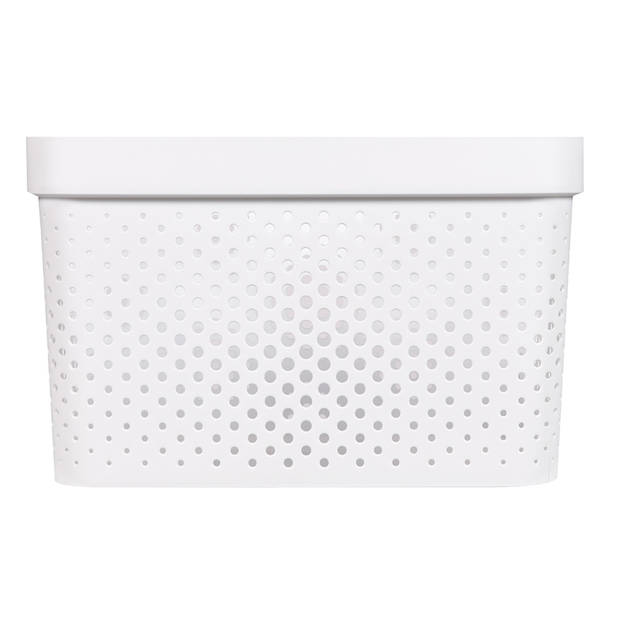 Curver Infinity Dots Opbergbox - 17L - Wit - 100% Recycled