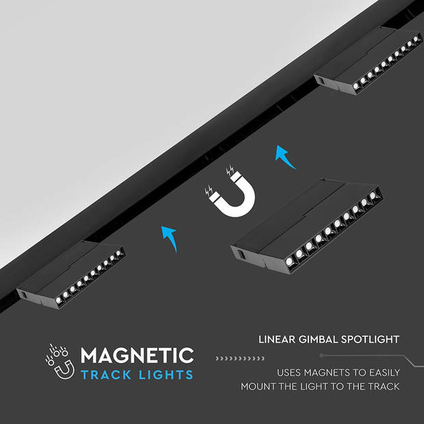 V-TAC VT-4220 LED tracklights - Magnetische lineaire verlichting - IP20 - 20 watt - 1200 lumen - 4000K