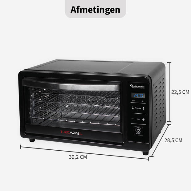 TurboTronic FD14D Digitale Voedseldroger - Droogoven - 14 Liter - Zwart