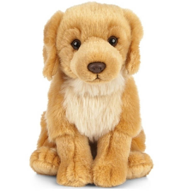 Pluche Golden Retriever honden knuffel 20 cm zittend - Golden Retriever huisdieren knuffels - Speelgoed