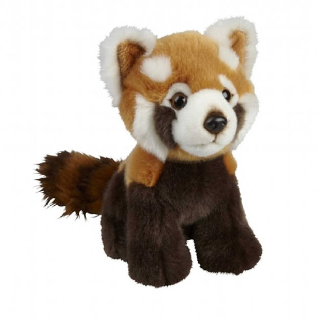 Pluche rode panda/beren knuffel 18 cm speelgoed - Knuffeldier