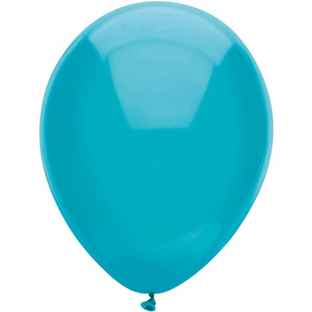 Ballonnen verjaardag/thema feest - 200x stuks - mintgroen/turquoise - Ballonnen