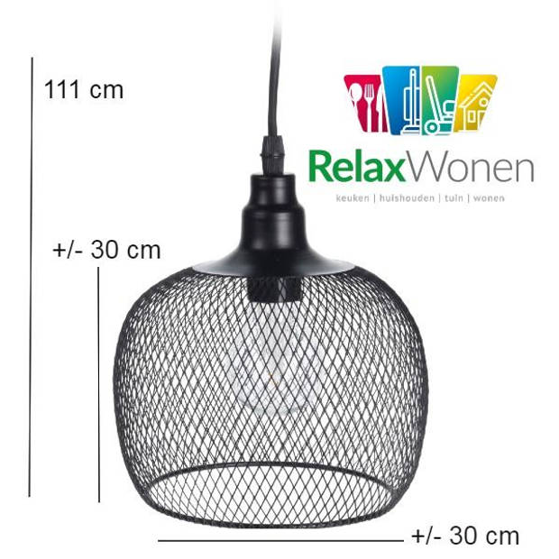 LED tuinverlichting hanglamp metaal 18 cm zwart - Buitenverlichting