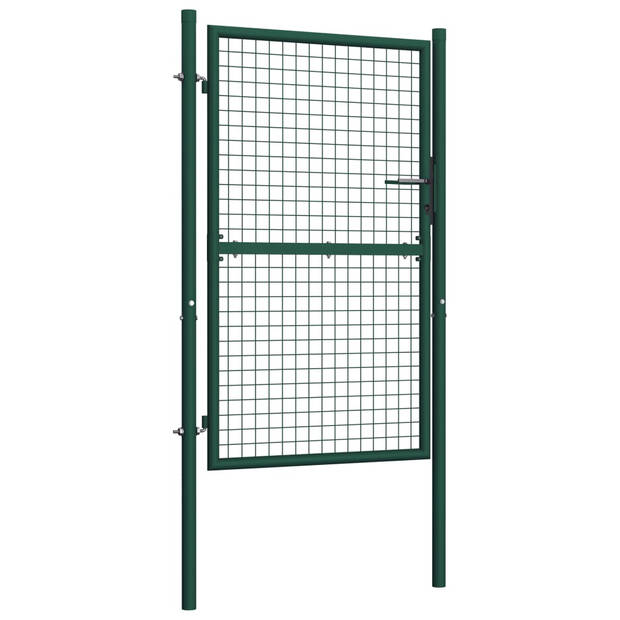 vidaXL Poort 100x175 cm staal groen