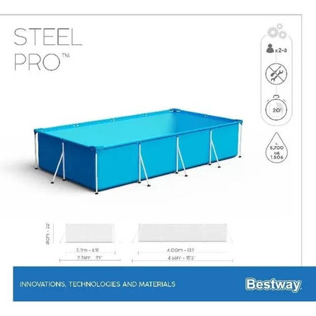 Bestway Steel Pro frame zwembad 400 x 211 x 81 cm
