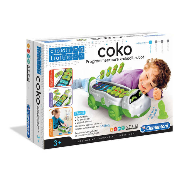 Clementoni robotkrokodil Coko programmeerbaar groen/wit