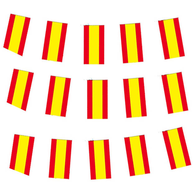 3x Papieren vlaggenlijn Spanje landen decoratie - Vlaggenlijnen