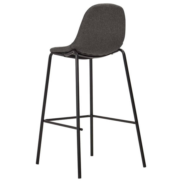 vidaXL Barstoelen 6 st stof donkergrijs