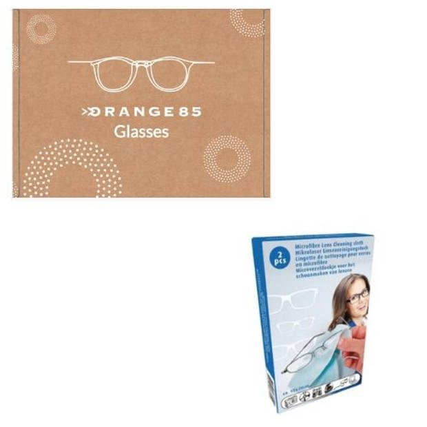 Orange85 Brillendoekjes microvezel 2 stuks - reinigingsdoek - schoonmaakdoek - bril