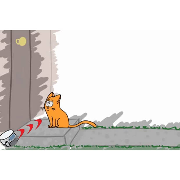 Kattendeurbel - draadloze deurbel kat / huisdier met bewegingssensor - huisdierbel
