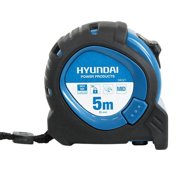 Hyundai rolbandmaat 5 meter x 25 mm MID / rolband / rolmaat / rolmeter