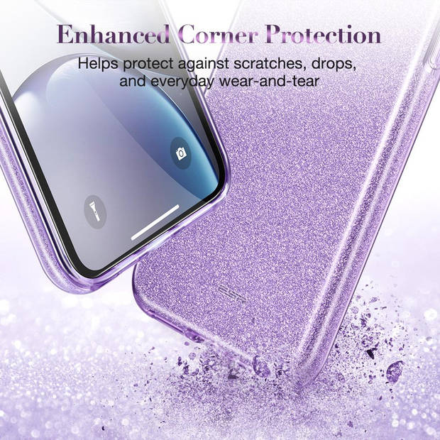 ESR - telefoonhoesje - Apple iPhone 11 Pro - Makeup Glitter - PAARS