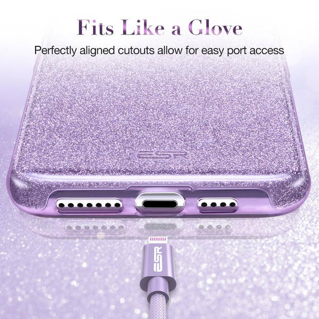 ESR - telefoonhoesje - Apple iPhone 11 Pro - Makeup Glitter - PAARS