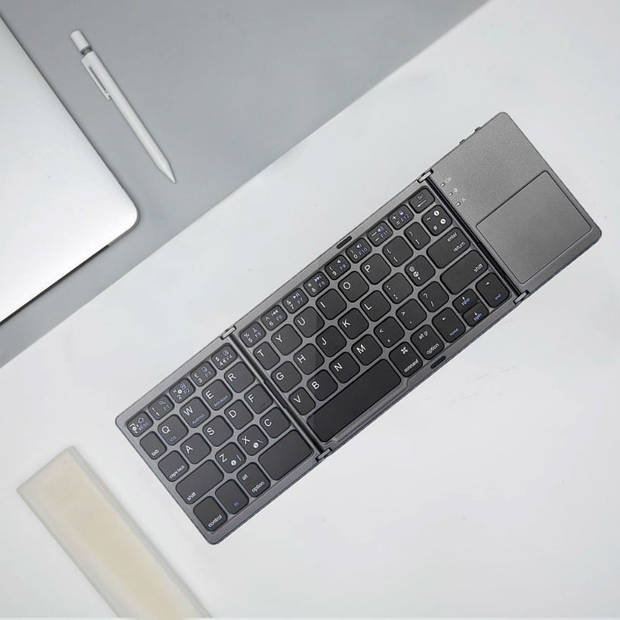 Silvergear Draadloos Opvouwbaar QWERTY Toetsenbord met Touchpad - Voor Smartphones en Computers