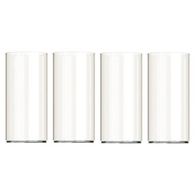 4x Longdrink glazen van kunststof 250 ml - Longdrinkglazen