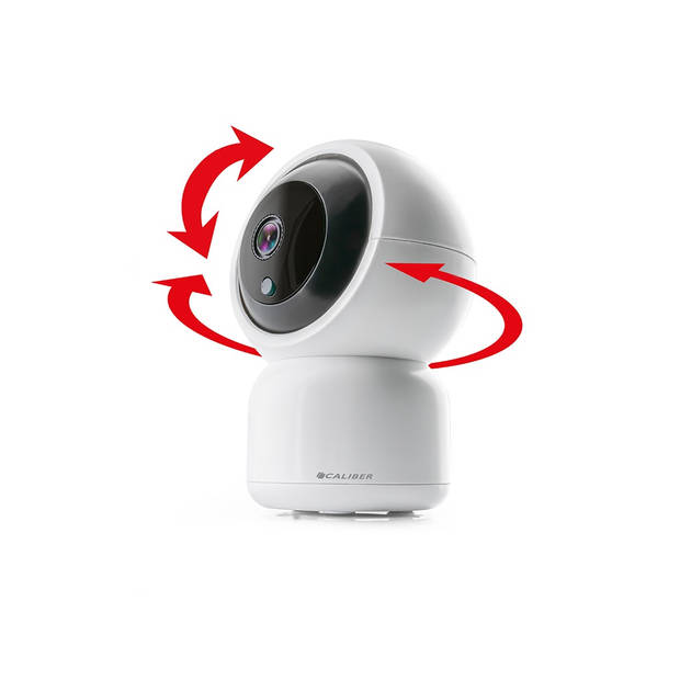 Caliber Wifi Camera - Draadloos - Pan Tilt - Bewegingssensor - Smart Camera voor Huisdieren - Wit (HWC102PT)