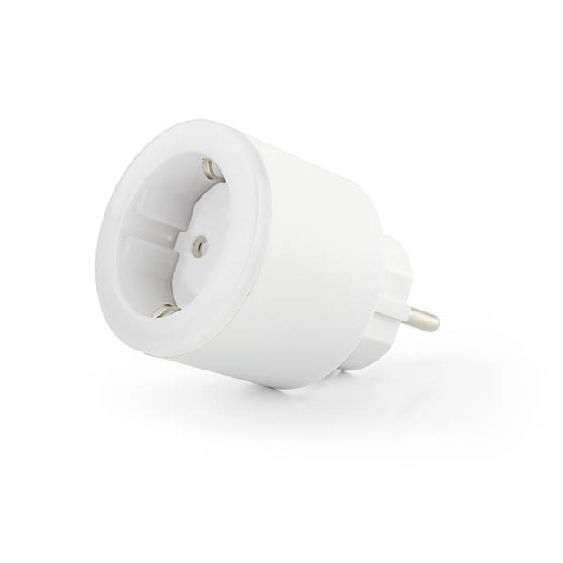 Caliber Slimme Stekker met LED RGB Verlichting en Energiemeter - Smart Plug - Energiebesparing - Wit (HWP101LE)