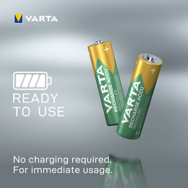 Varta oplaadbare batterijen recycled AA blister 4