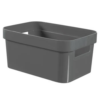Curver Infinity opbergbox - 4,5L - 100% Recycled - Donkergrijs