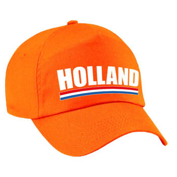 Holland / Nederland landen pet oranje jongens en meisjes - Verkleedhoofddeksels