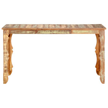 The Living Store Eettafel Massief Gerecycled Hout - 140 x 70 x 76 cm - Retro stijl