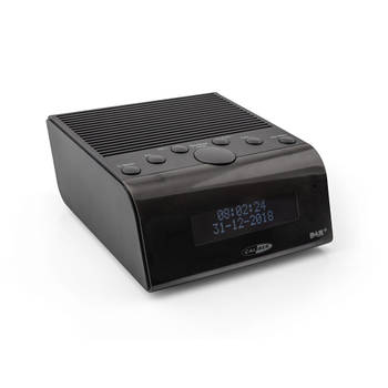 Caliber Wekkerradio - Dab Plus en FM Radio - Dual Alarm met Snooze - Op Stroom en Batterij - Zwart (HCG011DAB)