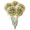 5 x Kunstbloemen steelbloem witte sierui 70 cm - Kunstbloemen