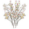 5x Creme Magnolia kunstbloem 105 cm - Kunstbloemen