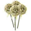 4 x Kunstbloemen steelbloem witte sierui 70 cm - Kunstbloemen