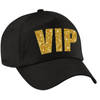 VIP pet / cap zwart met gouden letters voor dames en heren - Verkleedhoofddeksels