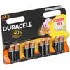 8x Duracell AA batterijen 1,5 Volt - alkaline - batterijen / accu