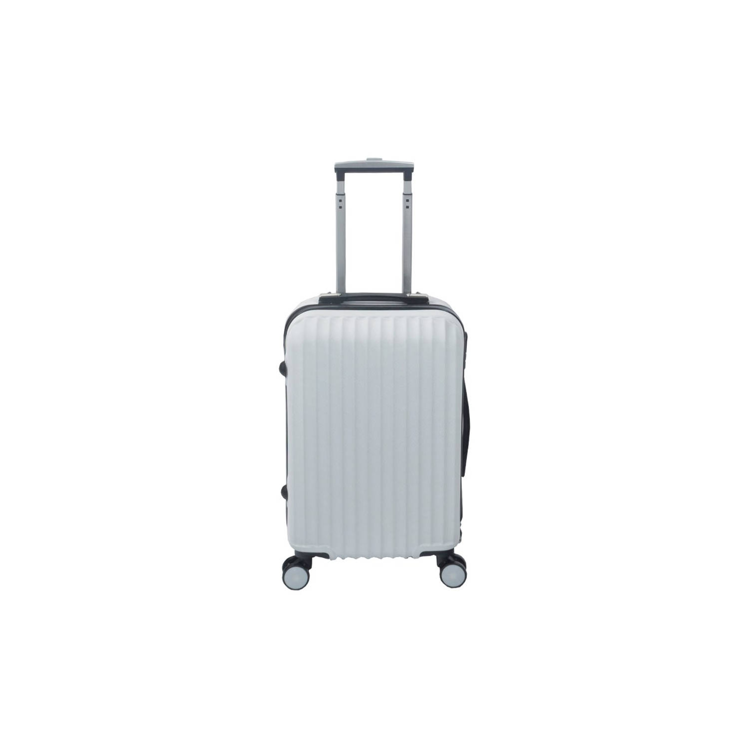 Handbagage koffer 55cm wit 4 wielen trolley met slot | Blokker