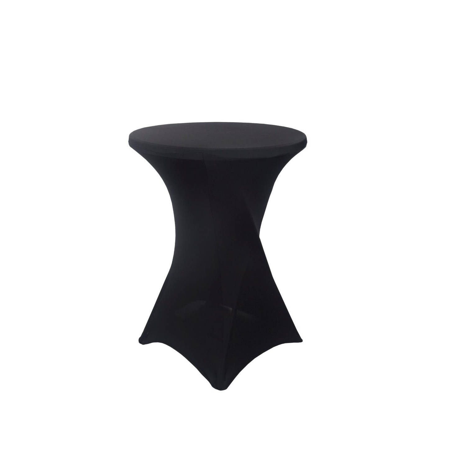 Stretch rok zwart voor sta tafel 60cm